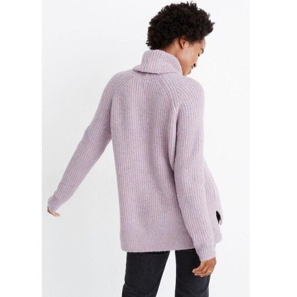 Madewell Purple Mercer Wool Blend Turtleneck Sweater in Coziest Yarn Women's XS - Picture 2 of 9